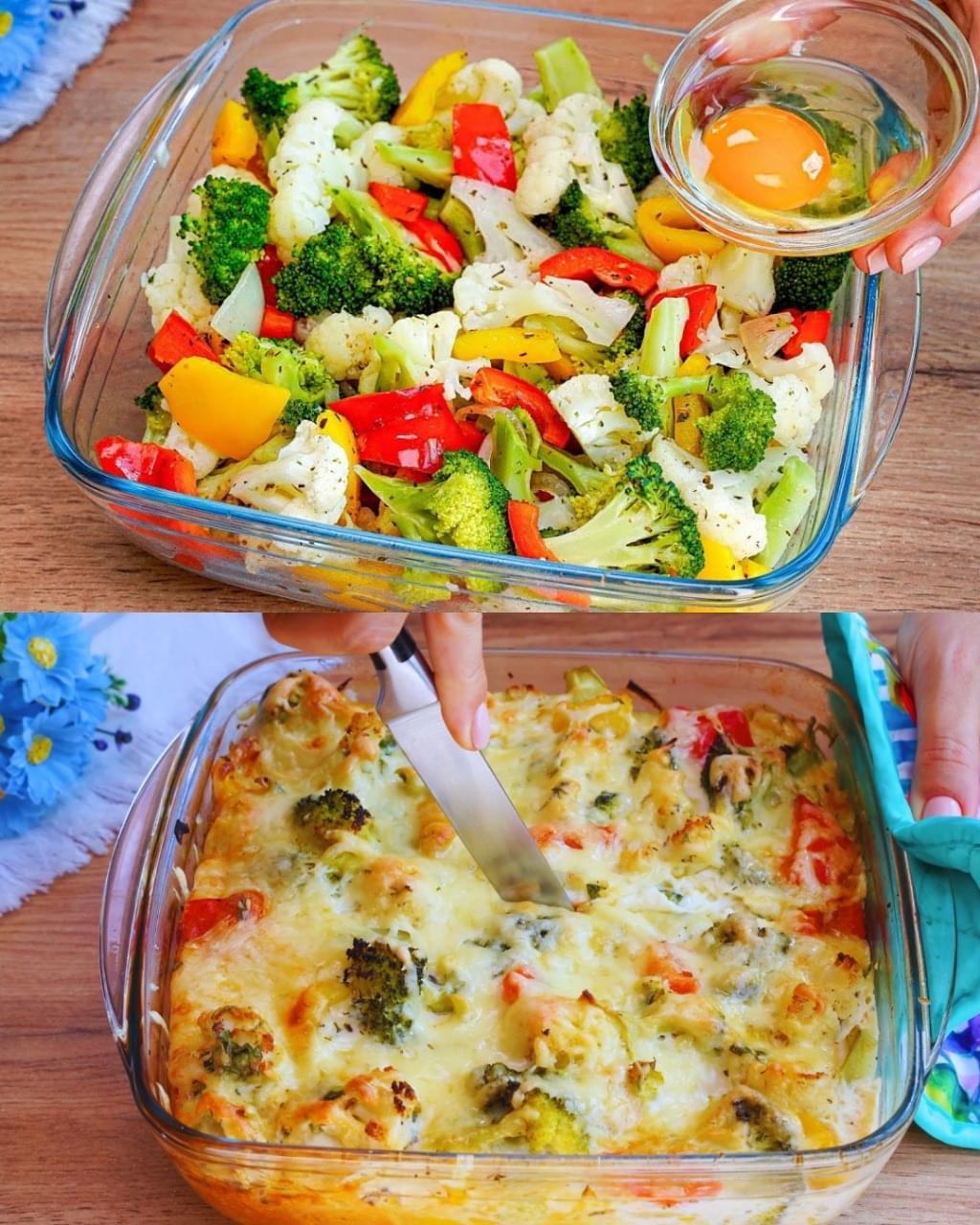 Easy and Flavorful Broccoli and Cauliflower Casserole